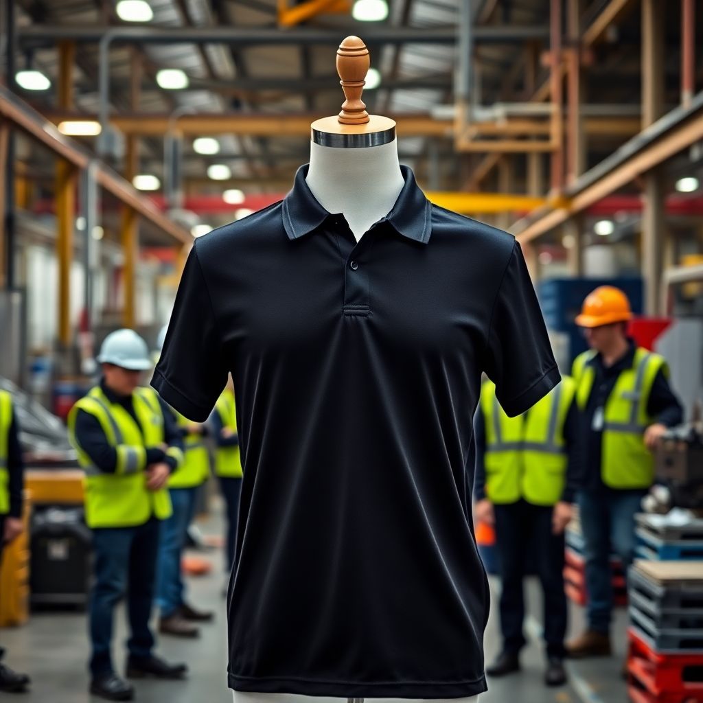 Playera Polo Negra